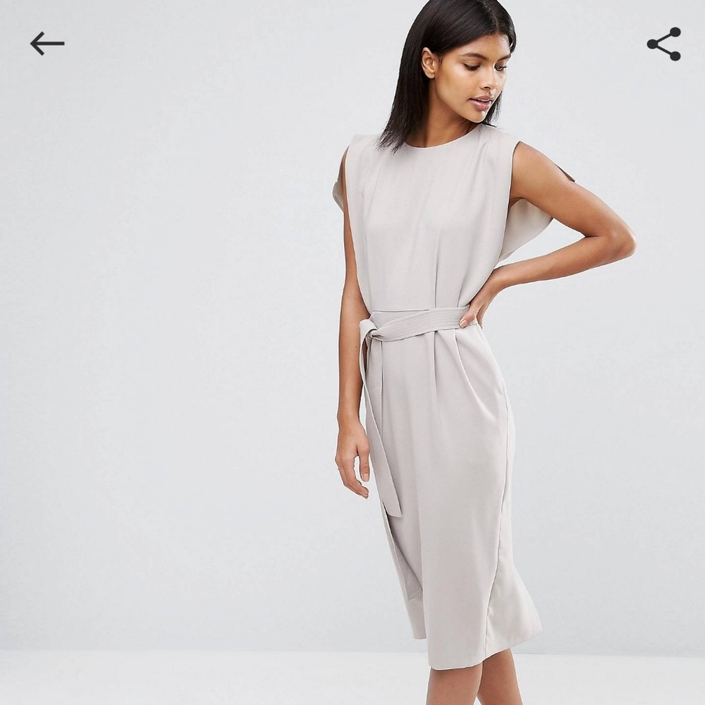 Asos Belted Midi Dress